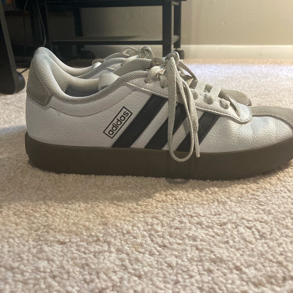 Adidas White and Black Low-Top Sneakers